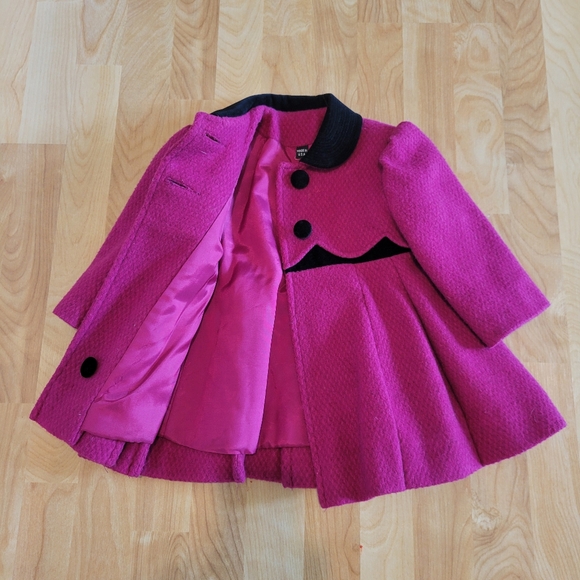 Rothschild Wool Toddler Pea Coat Vintage Pink Size 2T - Picture 2 of 7